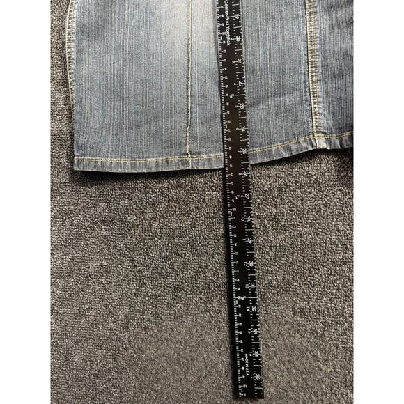 Apollo Jeans Denim Skirt Womens 3XL Blue Stretch Pencil Back Vent Knee Length - Picture 8 of 8